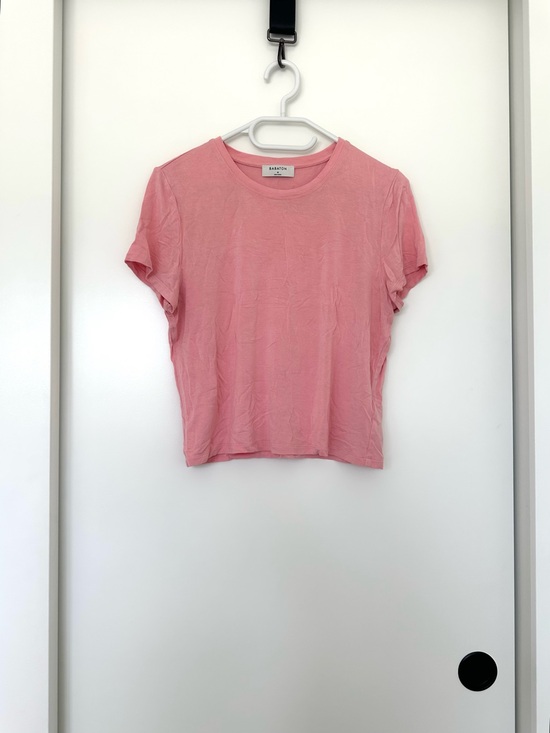 Babaton Tops - Babaton Rose Pink Crewneck Short Sleeve Tee